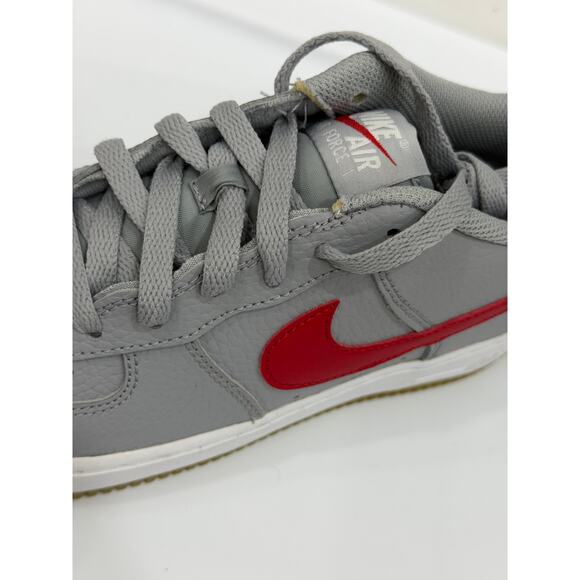 Nike Air Force 1-2 Gray Red Gum GS size 7Y kids youth af1 CI1759-002 - Picture 4 of 13